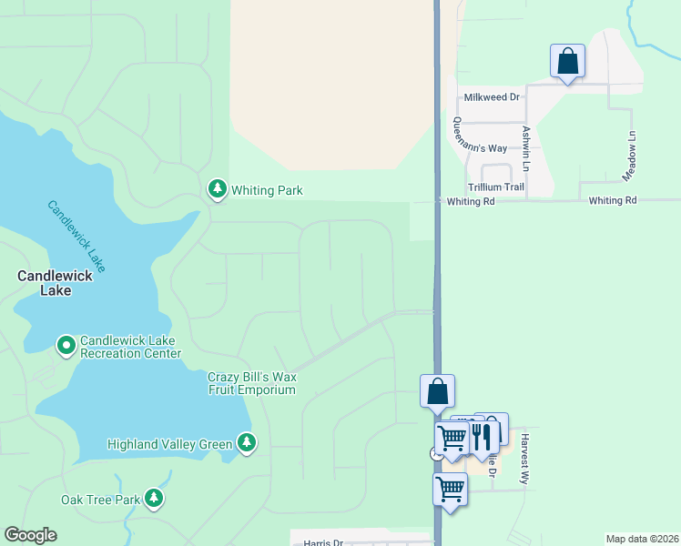 map of restaurants, bars, coffee shops, grocery stores, and more near 116 Queens Place Southeast in Poplar Grove