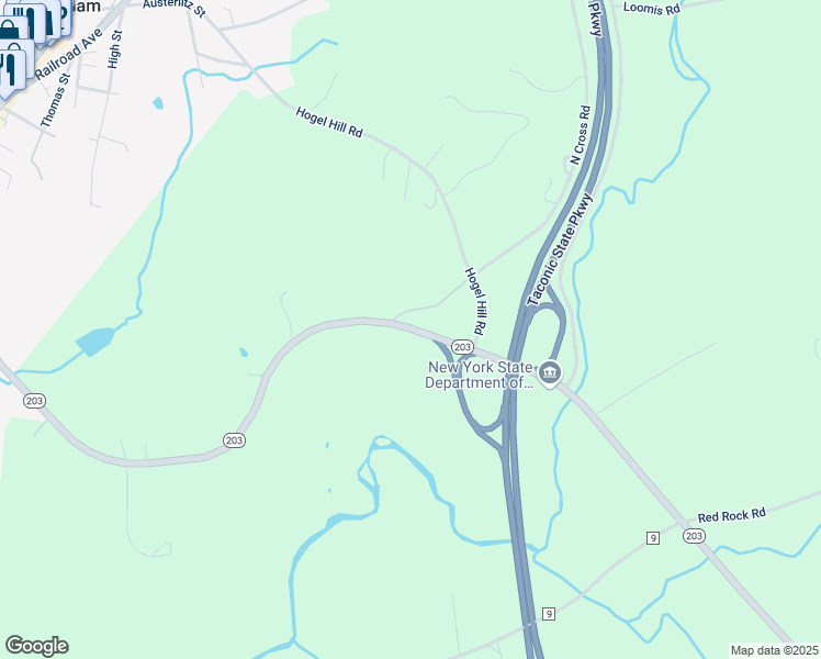 map of restaurants, bars, coffee shops, grocery stores, and more near 1547 Highway 203 in Chatham