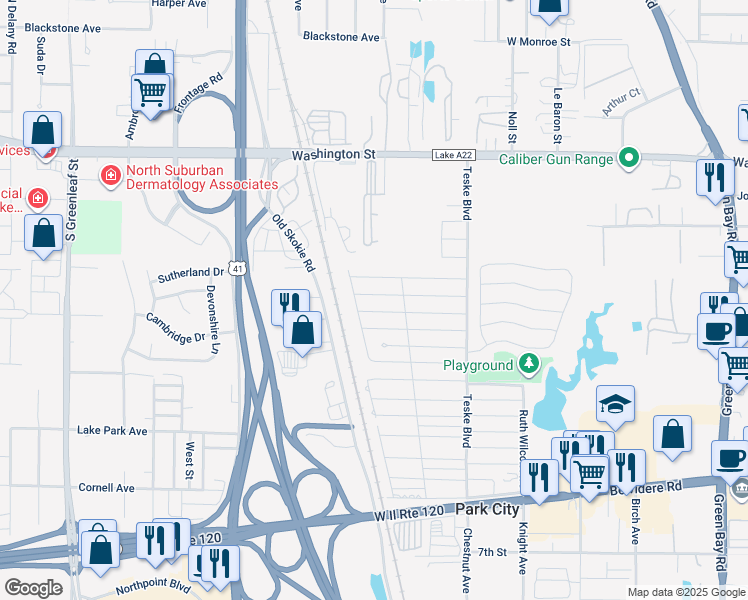 map of restaurants, bars, coffee shops, grocery stores, and more near 3519 Howard Street in Park City