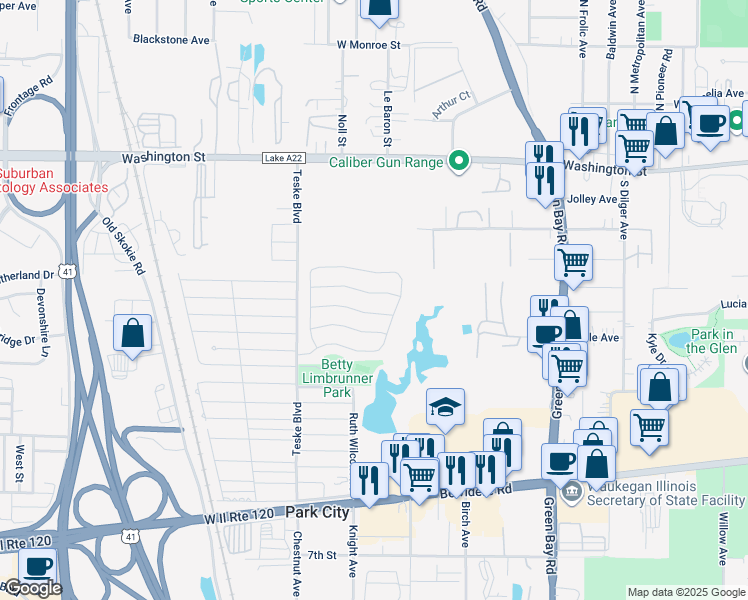 map of restaurants, bars, coffee shops, grocery stores, and more near 3280 Eric Boulevard in Park City