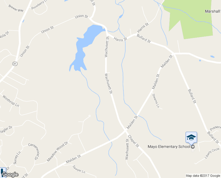 map of restaurants, bars, coffee shops, grocery stores, and more near 476 Wachusett Street in Holden