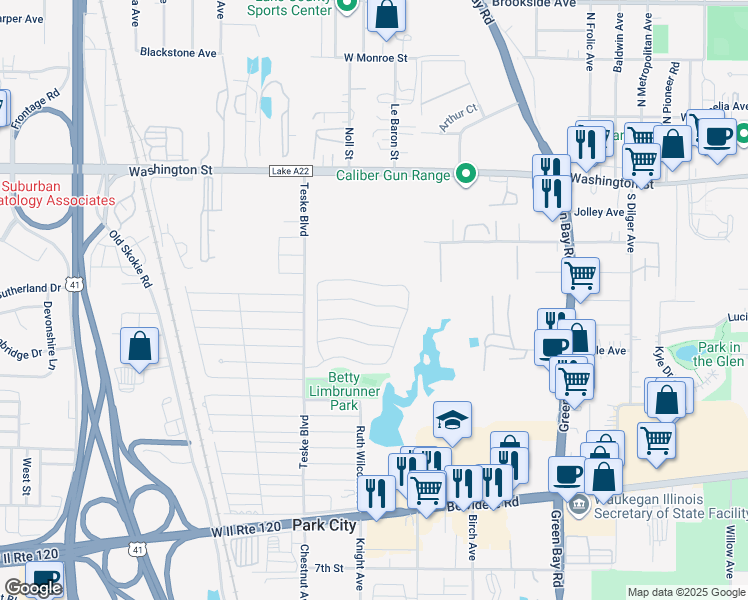 map of restaurants, bars, coffee shops, grocery stores, and more near 3280 Eric Boulevard in Park City