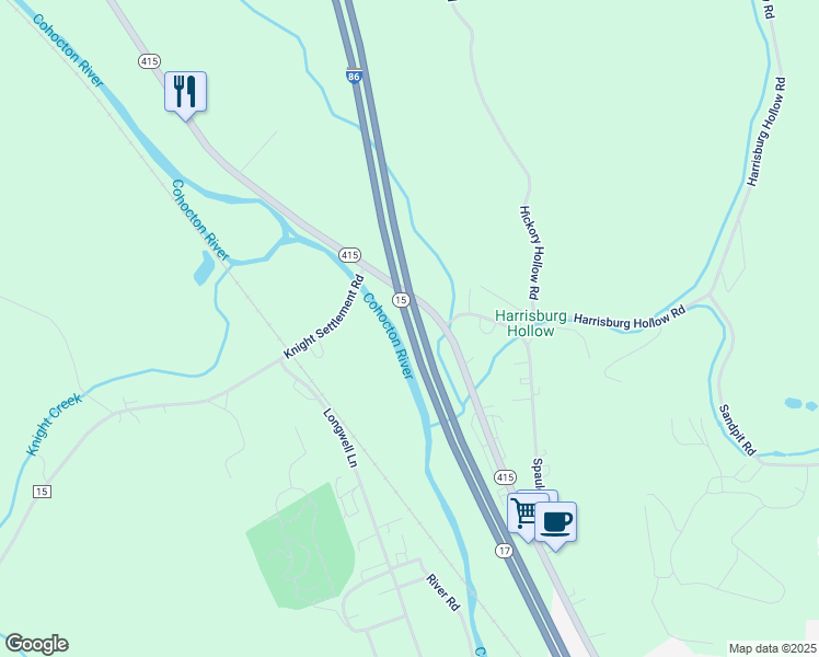 map of restaurants, bars, coffee shops, grocery stores, and more near Southern Tier Expy in Bath