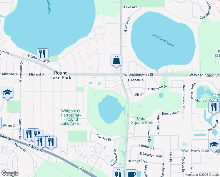 map of restaurants, bars, coffee shops, grocery stores, and more near 559 Triumph Court in Hainesville