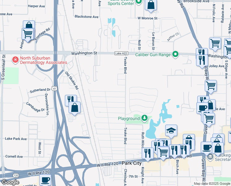 map of restaurants, bars, coffee shops, grocery stores, and more near 3415 Howard Street in Park City