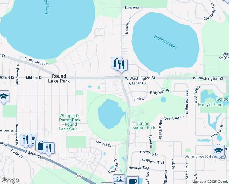 map of restaurants, bars, coffee shops, grocery stores, and more near 559 Triumph Court in Hainesville