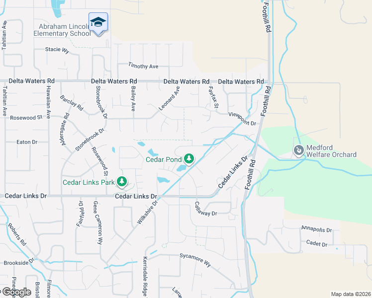 map of restaurants, bars, coffee shops, grocery stores, and more near 1030 Saint Frances Drive in Medford