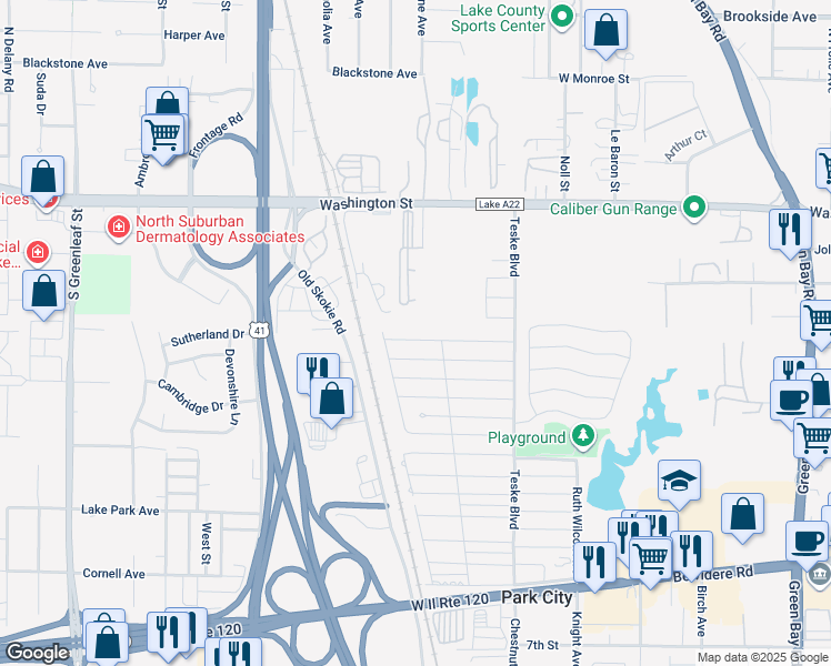 map of restaurants, bars, coffee shops, grocery stores, and more near 3519 Howard Street in Park City
