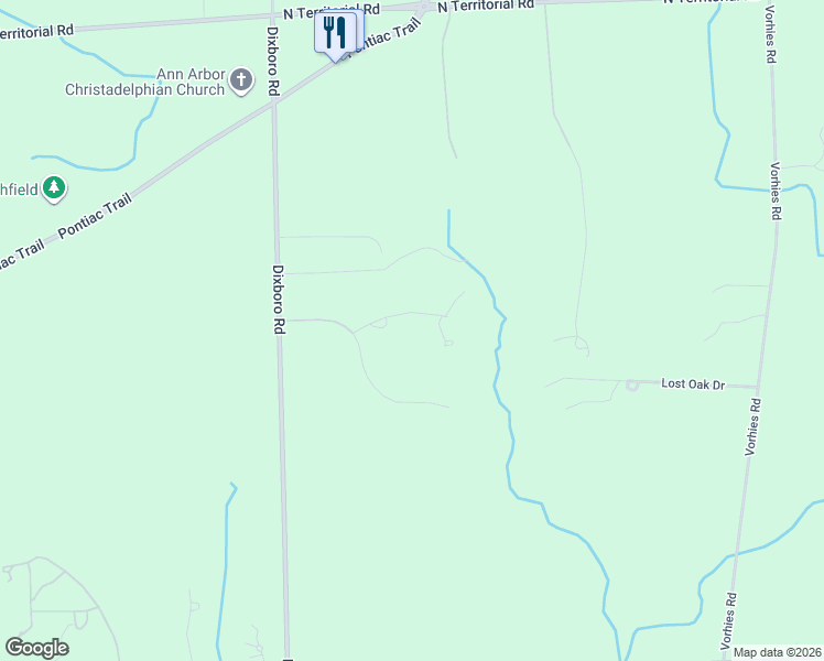 map of restaurants, bars, coffee shops, grocery stores, and more near 5171 Dixboro Farms Drive in Ann Arbor
