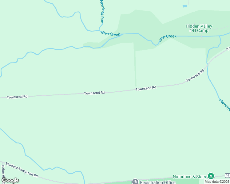 map of restaurants, bars, coffee shops, grocery stores, and more near Townsend Road in Schuyler County