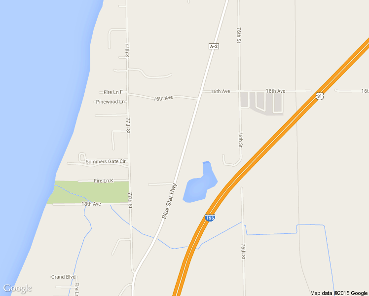 map of restaurants, bars, coffee shops, grocery stores, and more near 17652 Blue Star Highway in South Haven