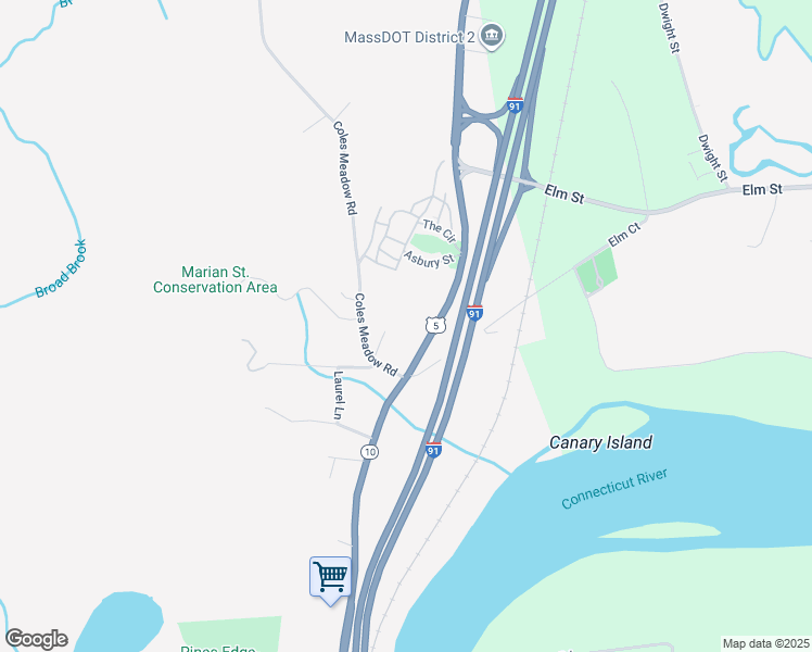 map of restaurants, bars, coffee shops, grocery stores, and more near 37 Coles Meadow Road in Northampton