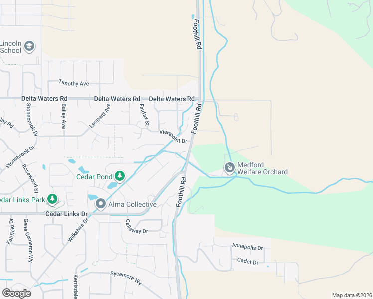 map of restaurants, bars, coffee shops, grocery stores, and more near 3480 Poppywoods Drive in Medford