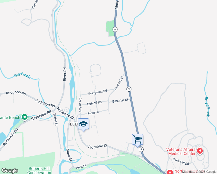 map of restaurants, bars, coffee shops, grocery stores, and more near 30-98 Evergreen Rd in Northampton