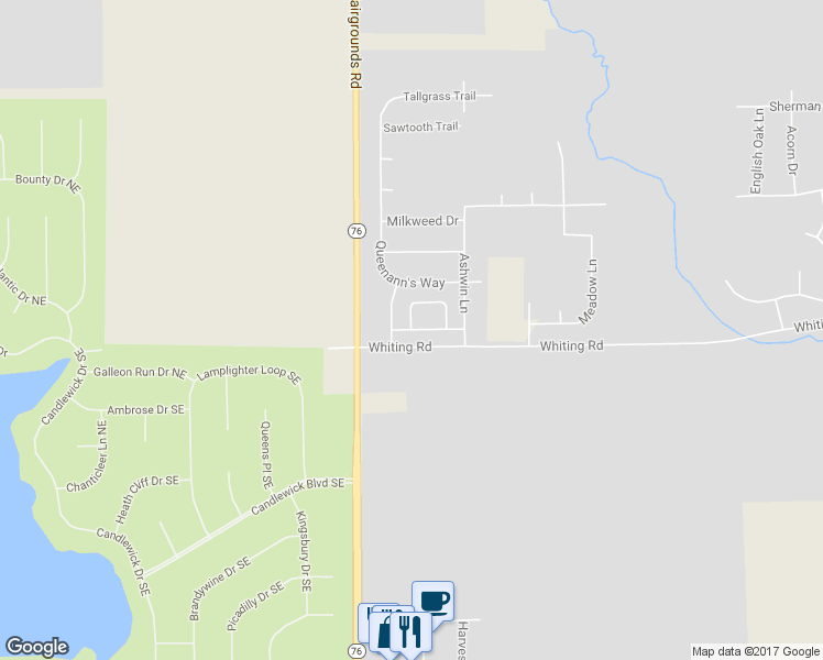 map of restaurants, bars, coffee shops, grocery stores, and more near Trillium Trail in Poplar Grove