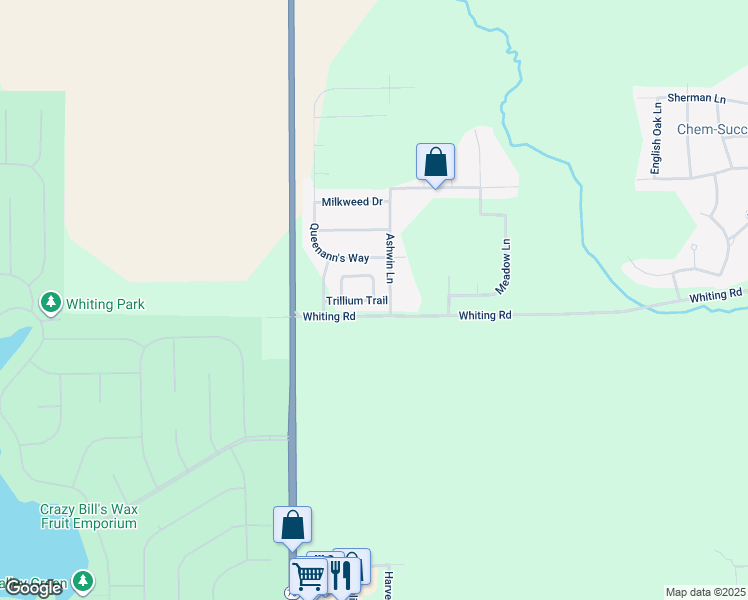map of restaurants, bars, coffee shops, grocery stores, and more near 6000 Primrose Place in Poplar Grove