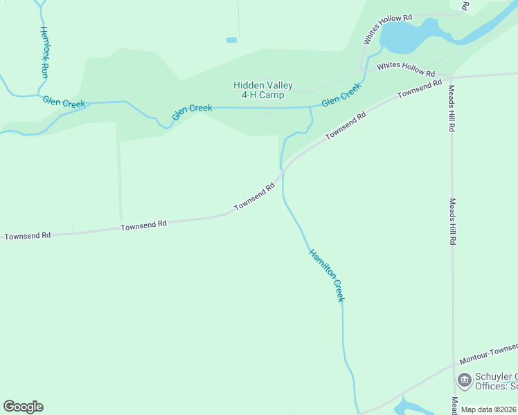 map of restaurants, bars, coffee shops, grocery stores, and more near 2868 Townsend Road in Watkins Glen