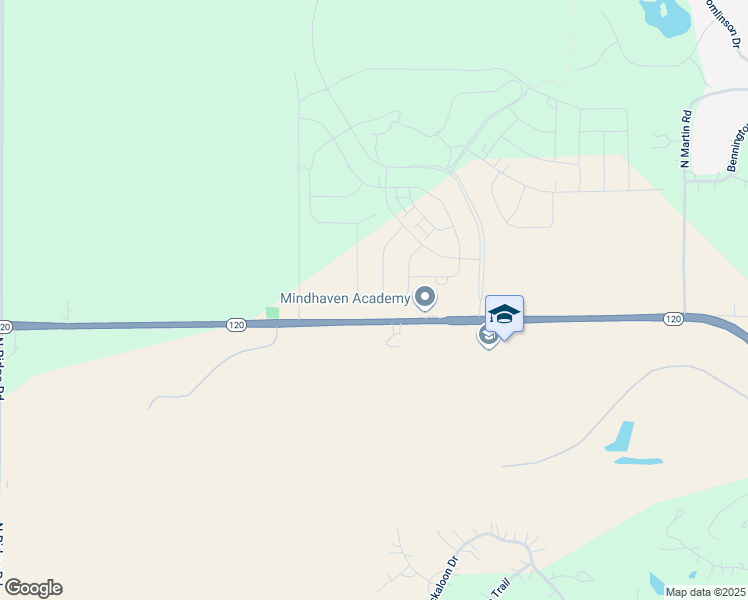 map of restaurants, bars, coffee shops, grocery stores, and more near 2277 Redwood Trail in Wonder Lake