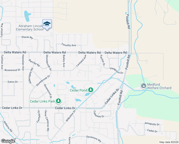 map of restaurants, bars, coffee shops, grocery stores, and more near 3360 Bryson Way in Medford