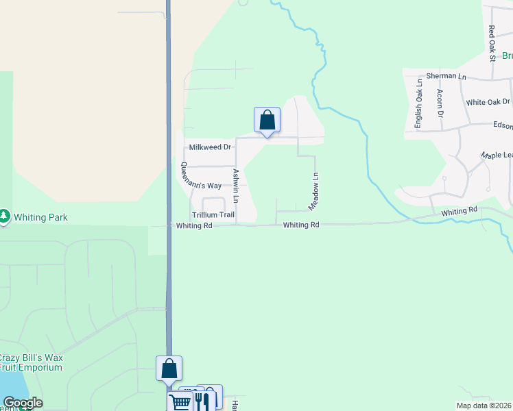 map of restaurants, bars, coffee shops, grocery stores, and more near 4778 Whiting Road in Poplar Grove