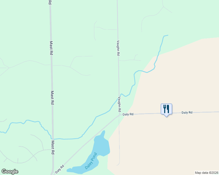 map of restaurants, bars, coffee shops, grocery stores, and more near 5215 Vaughn Road in Dexter
