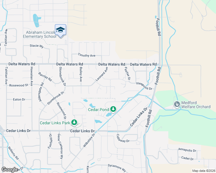 map of restaurants, bars, coffee shops, grocery stores, and more near 3360 Bryson Way in Medford