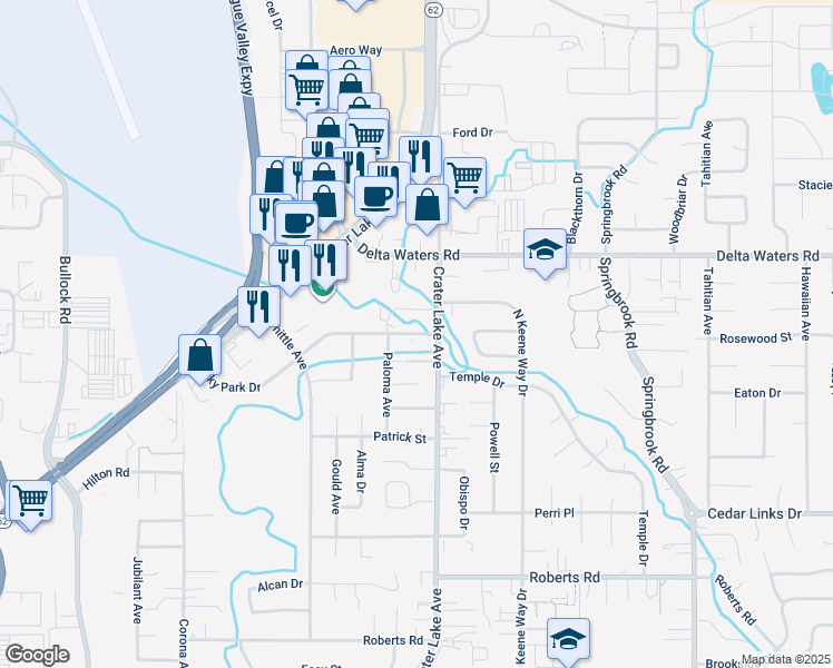 map of restaurants, bars, coffee shops, grocery stores, and more near 2000 Bradbury Street in Medford