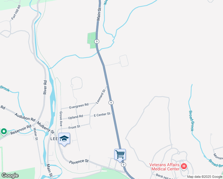 map of restaurants, bars, coffee shops, grocery stores, and more near 271 Haydenville Road in Northampton