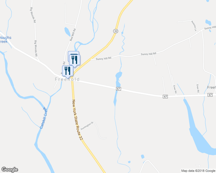 map of restaurants, bars, coffee shops, grocery stores, and more near 3554 County Road 67 in Freehold