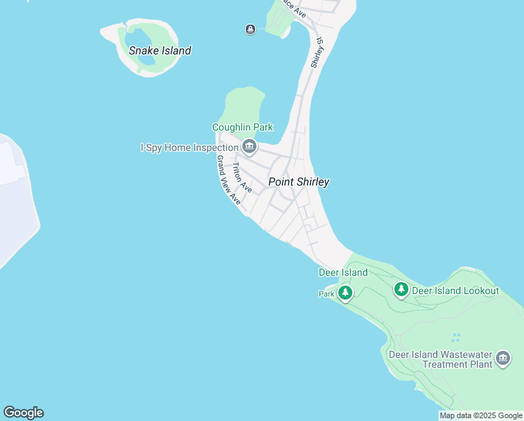 map of restaurants, bars, coffee shops, grocery stores, and more near 53 Pebble Avenue in Winthrop