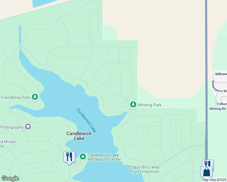 map of restaurants, bars, coffee shops, grocery stores, and more near 403 Atlantic Drive Northeast in Poplar Grove