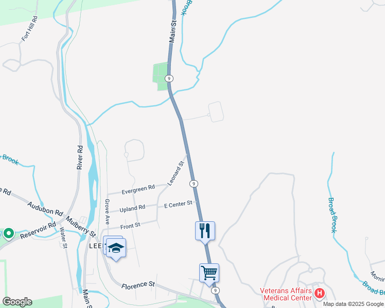 map of restaurants, bars, coffee shops, grocery stores, and more near 271 Haydenville Road in Northampton
