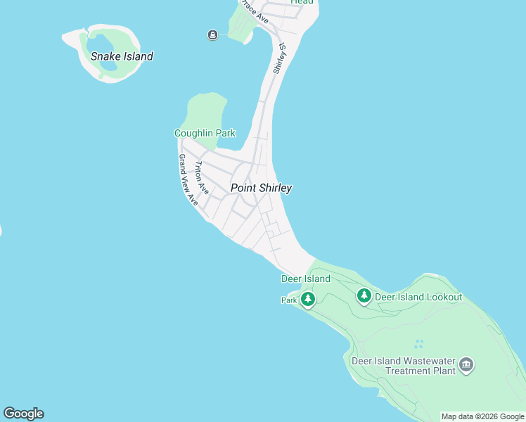 map of restaurants, bars, coffee shops, grocery stores, and more near 133 The Strand in Winthrop