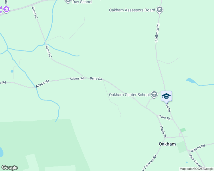 map of restaurants, bars, coffee shops, grocery stores, and more near 61 Gray Oaks Lane in Oakham