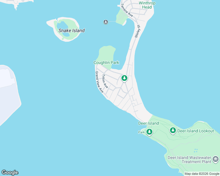 map of restaurants, bars, coffee shops, grocery stores, and more near 15 Siren Street in Winthrop