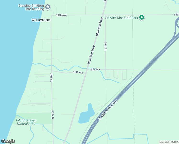 map of restaurants, bars, coffee shops, grocery stores, and more near 16057 Blue Star Memorial Highway in South Haven