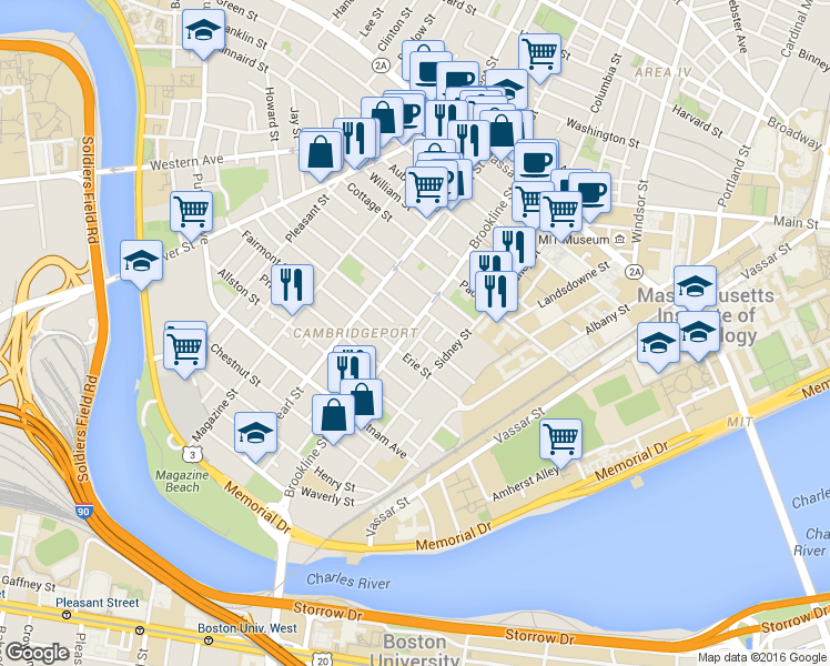 map of restaurants, bars, coffee shops, grocery stores, and more near 41 Speridakis Terrace in Cambridge