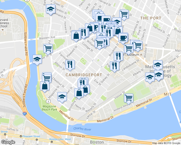 map of restaurants, bars, coffee shops, grocery stores, and more near 41 Speridakis Terrace in Cambridge