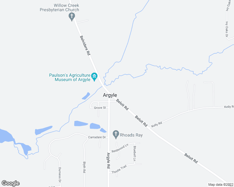 map of restaurants, bars, coffee shops, grocery stores, and more near 14261 Beloit Road in Caledonia