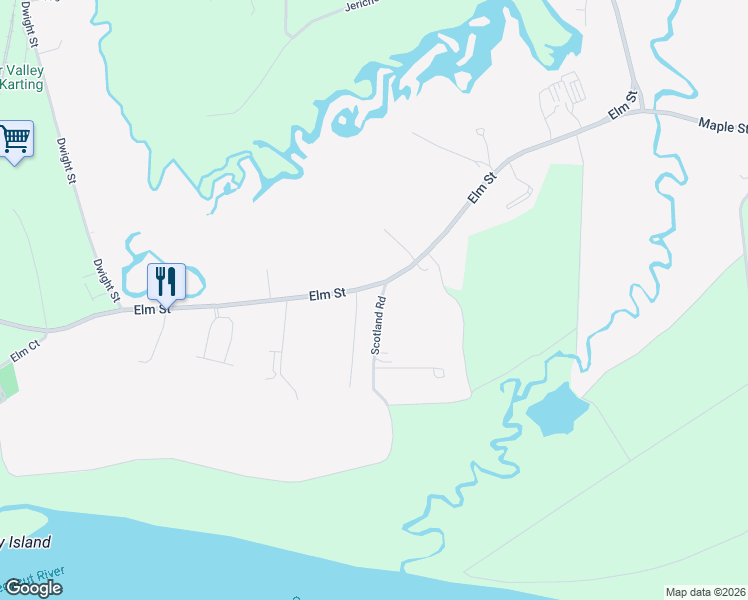 map of restaurants, bars, coffee shops, grocery stores, and more near 9 Scotland Road in Hatfield