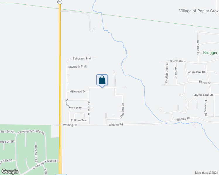 map of restaurants, bars, coffee shops, grocery stores, and more near 4146 Chandan Boulevard in Poplar Grove