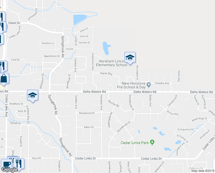 map of restaurants, bars, coffee shops, grocery stores, and more near 3043 Sheraton Court in Medford