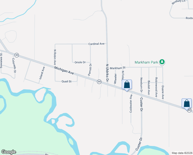 map of restaurants, bars, coffee shops, grocery stores, and more near 115 Cook Avenue in Battle Creek