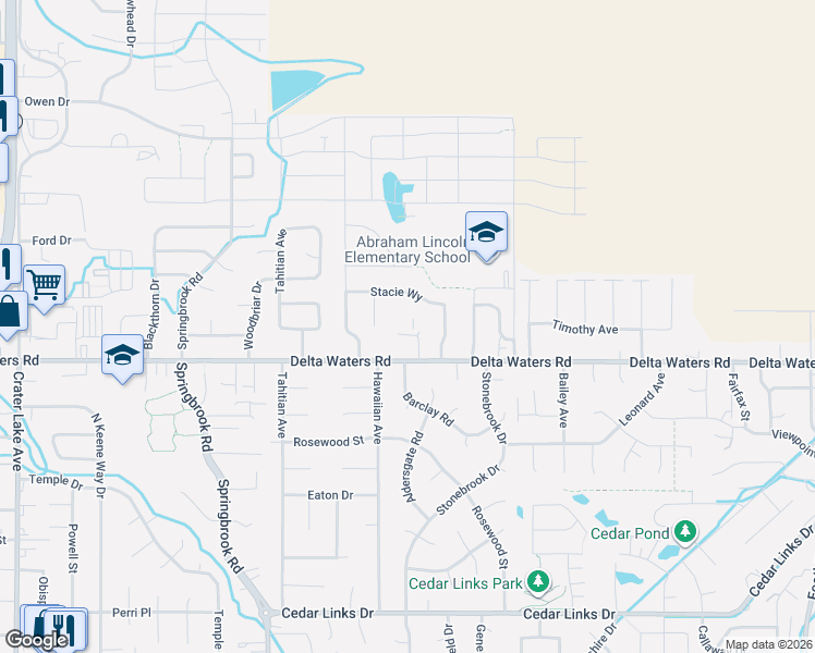 map of restaurants, bars, coffee shops, grocery stores, and more near 3058 Sheraton Court in Medford