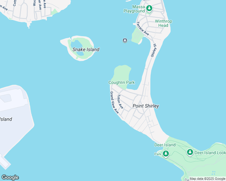 map of restaurants, bars, coffee shops, grocery stores, and more near 11 Undine Avenue in Winthrop