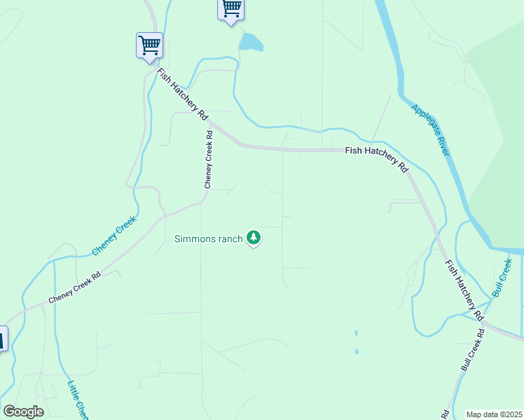 map of restaurants, bars, coffee shops, grocery stores, and more near 4435 Fish Hatchery Road in Grants Pass