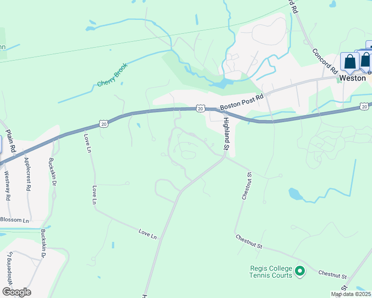 map of restaurants, bars, coffee shops, grocery stores, and more near 3 Pine Summit Circle in Weston