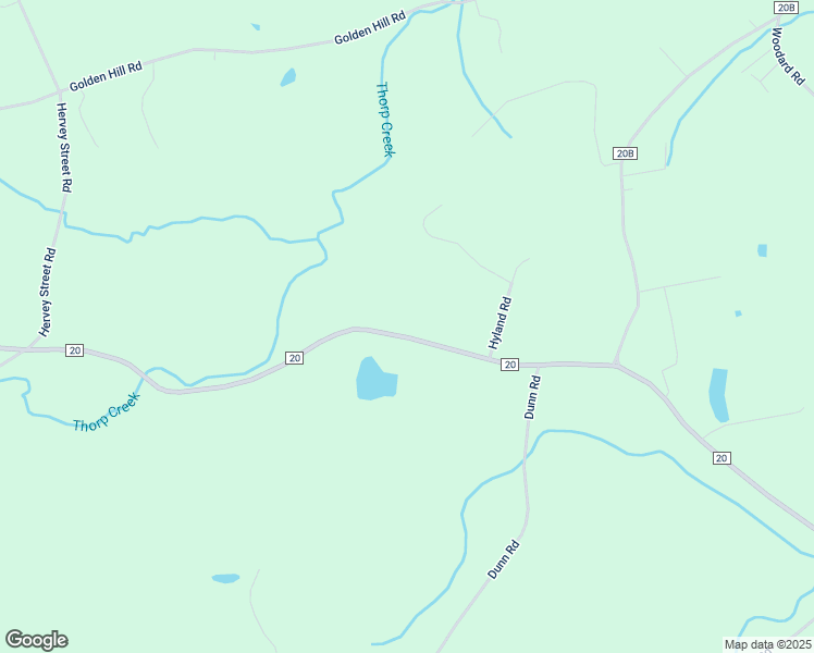 map of restaurants, bars, coffee shops, grocery stores, and more near 1894 County Road 20 in East Durham