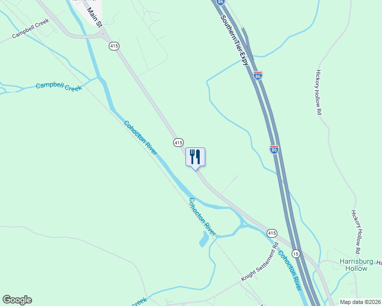 map of restaurants, bars, coffee shops, grocery stores, and more near 7520 New York 415 in Bath