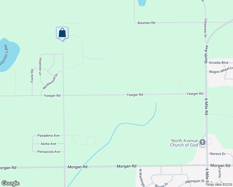 map of restaurants, bars, coffee shops, grocery stores, and more near 5311 Yawger Road in Battle Creek